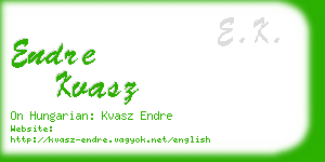 endre kvasz business card